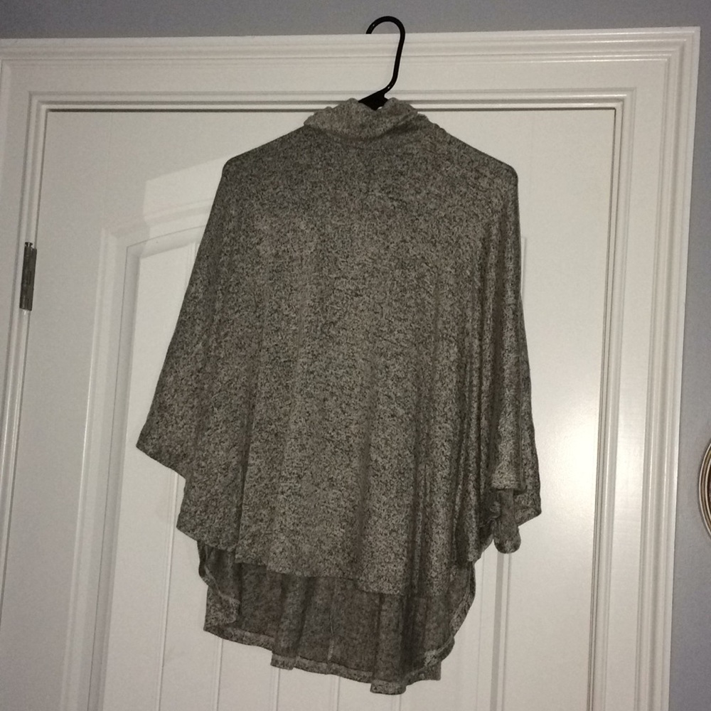 grey forever 21 sweater poncho
